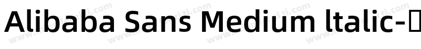 Alibaba Sans Medium ltalic字体转换